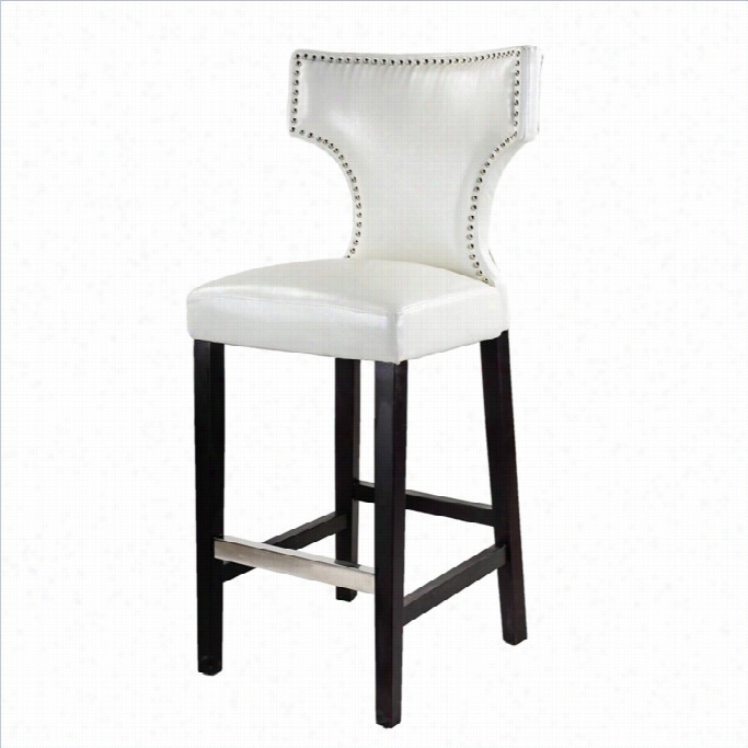 Sonax Corliving Kings 46 Bar Stool In Pale With Metal Studs (set Of 2)