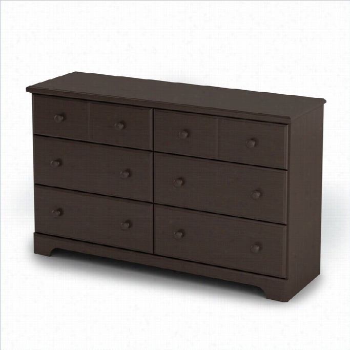 South Sh Ore Summer Breeze 6 Drawer Double Dresser In Cyoco Late Finish