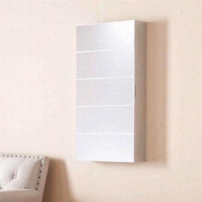 Southern Enterprises Solana Wall Mount Jewelrrymirror In Silver