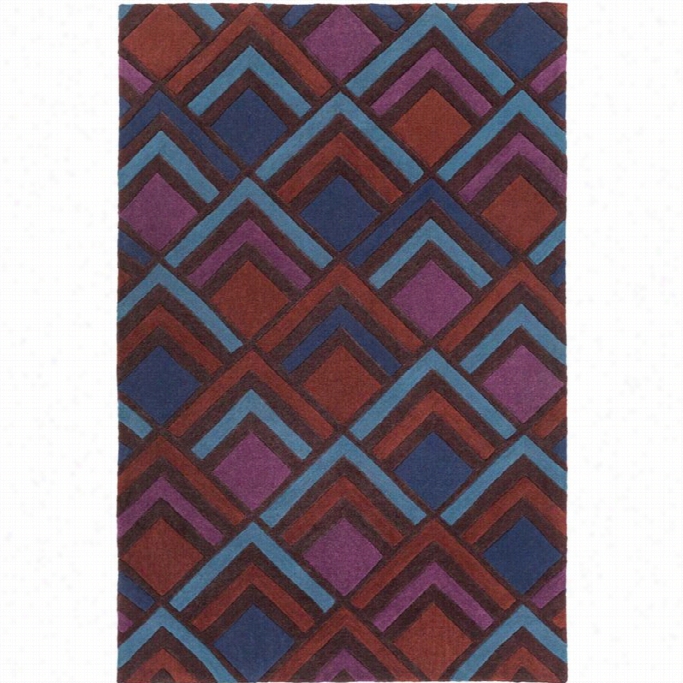 Surya Cosmopolitan 8' X 11 Hand Tufted Rug In Purple And Blue