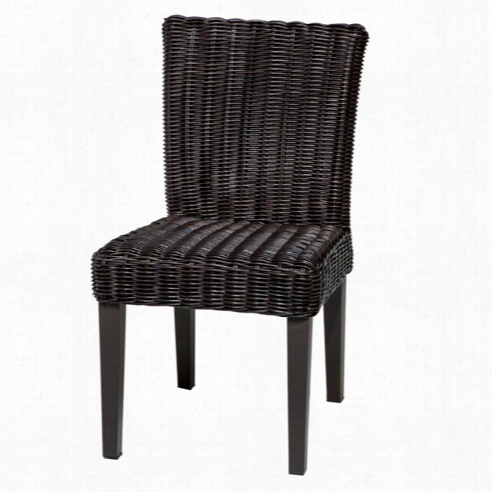 Tkc Venice Wicker Patio Dining Chairs In Espresso (set Of 2)