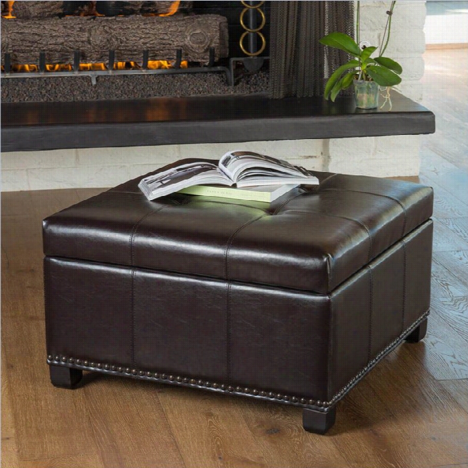 Trent Home Turner Ottoman In Espresso