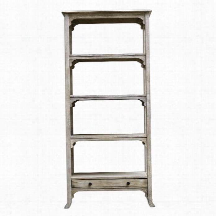 Ut Termost Bridgely Aged White Etagere