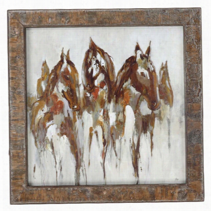 Uttermost Equestrian In Browns And Golds Abstract Art