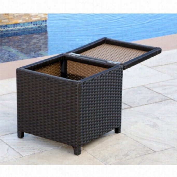 Abbyson Living C Arlsbad Outdoor Wicker Storageo Ttoman In Esp Resso