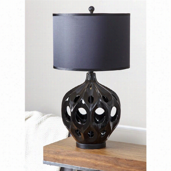 Abbyson Living Rachel Ceramic  Table Lamp In Black