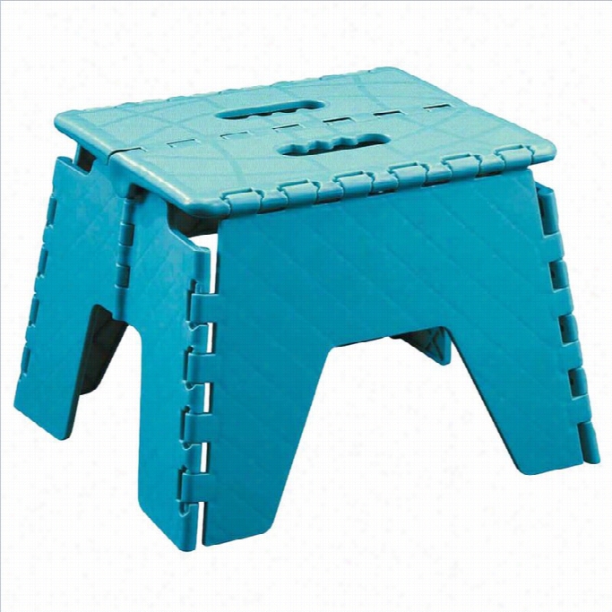 Acme Furniutre Stern Foldable 9 Inch Step Stool In Blue