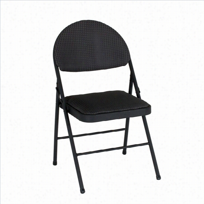 Ameri Wood Cosco Collection Comfort Folding Chair In Black (4-pack)