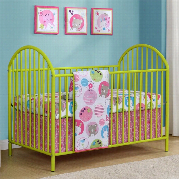 Ameriwood Cosco Prism Metal Crib In  Lime Geren