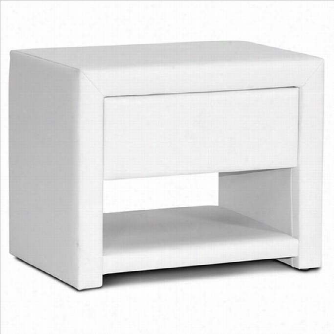 Baxton Studio Massey Nightsstand In White