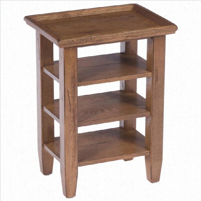 Broyhill Attic Hheirlooms Accessory Table In Rustic Oak