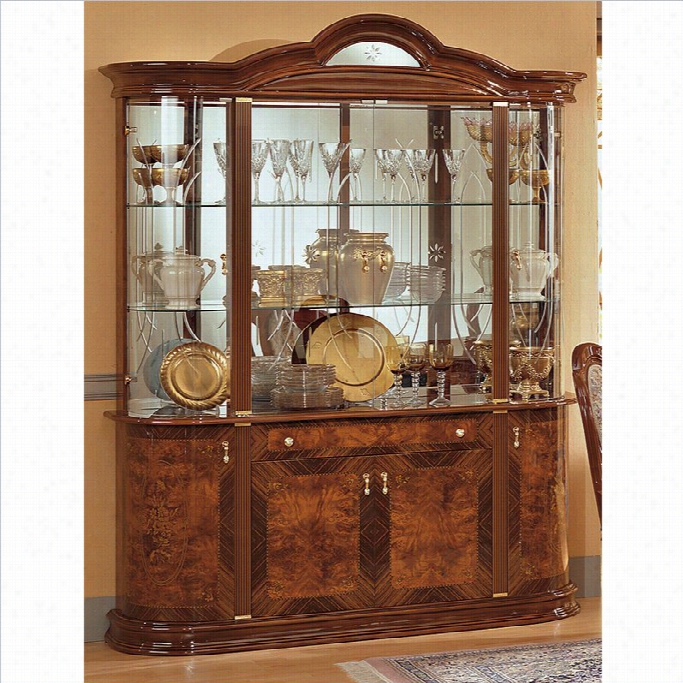 Caemlgroup Milady 4 Door Hina Cabinet In Walnut