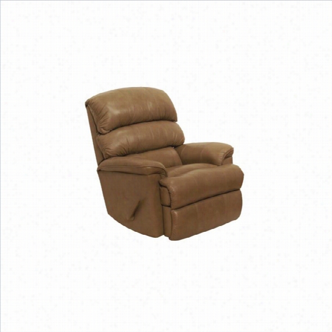 Catnapperr Bentley Leatsr Touch Chaise Rocker Recliner In Mushroom