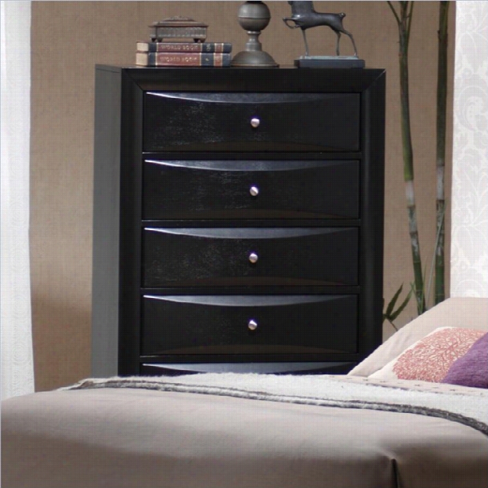 Coaster Briana 5 Drawer Chest In Glossy Black Finish