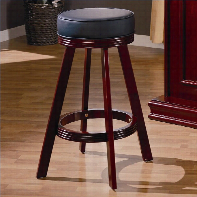Coaster Mitchell 29 Upholsted Bar Stool In Cherry Finish