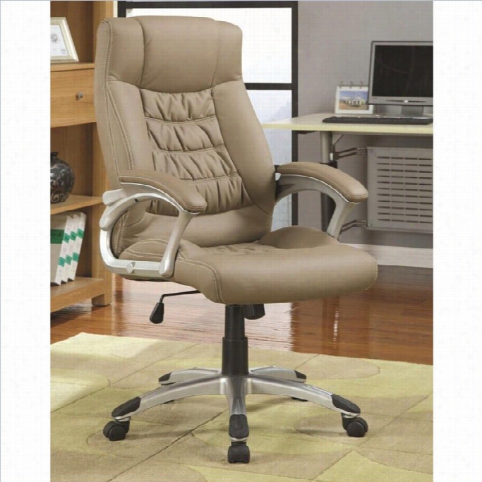 Coaster Upholstered Executive Office Chair In Beige
