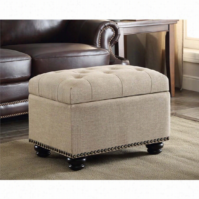 Convenience Concepts Designs4comfor 5th Avenue Storage Ottoman In Tan