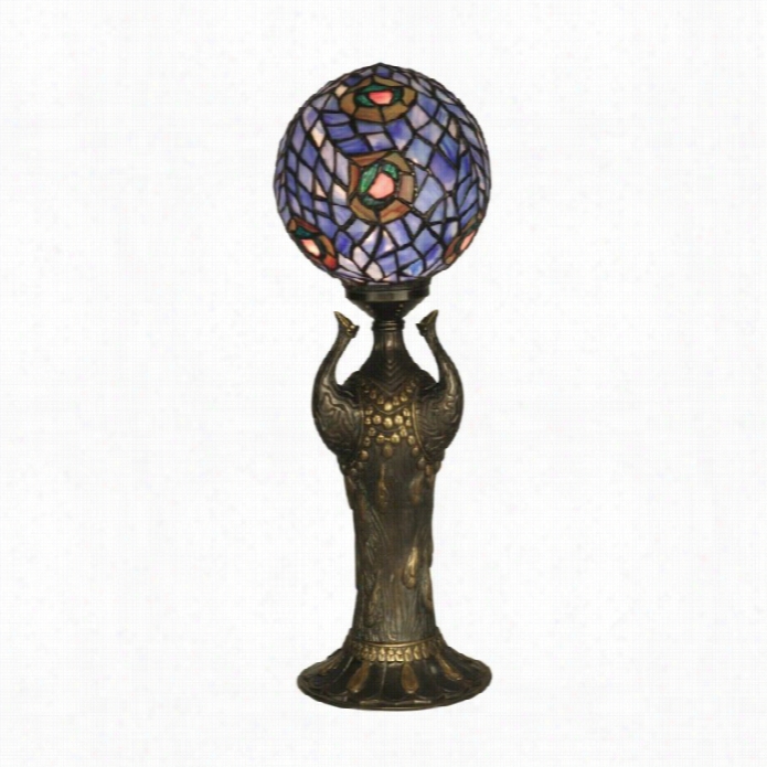 Dale Tiffany Globe Peacock Replica Table Lamp