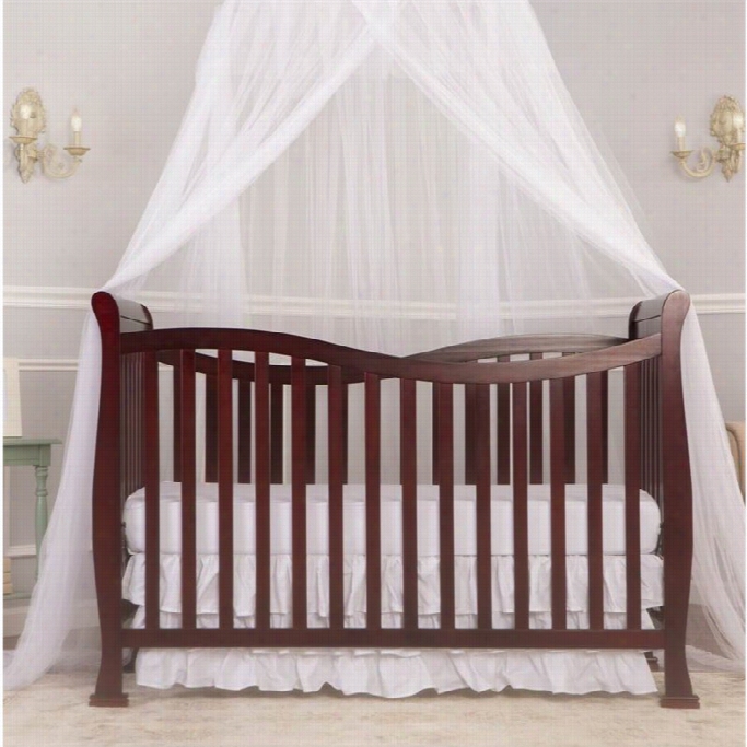 Drraem On Me Violet 7-in-1 Convertible Life Style Crib In Cherry