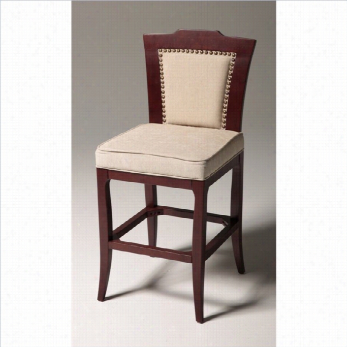 Fashion Bed Springfeld 30 Bar Stool In Merlot Finish