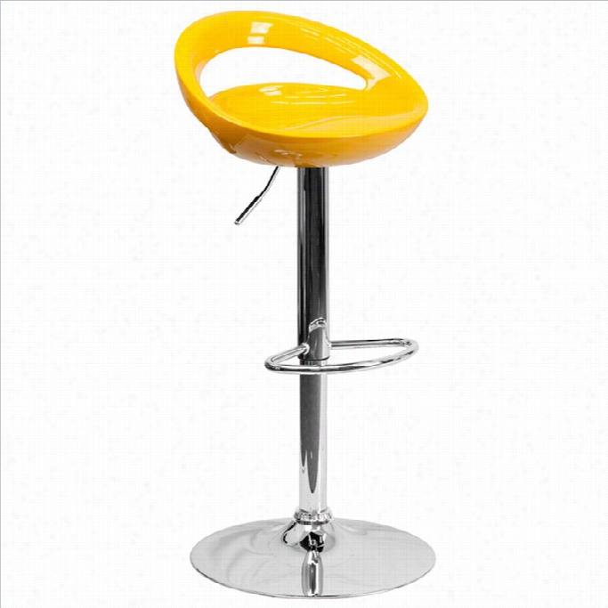 Flash Furniture 24 To 33 Stylish Ajdust Able Bar Stool In Yellow