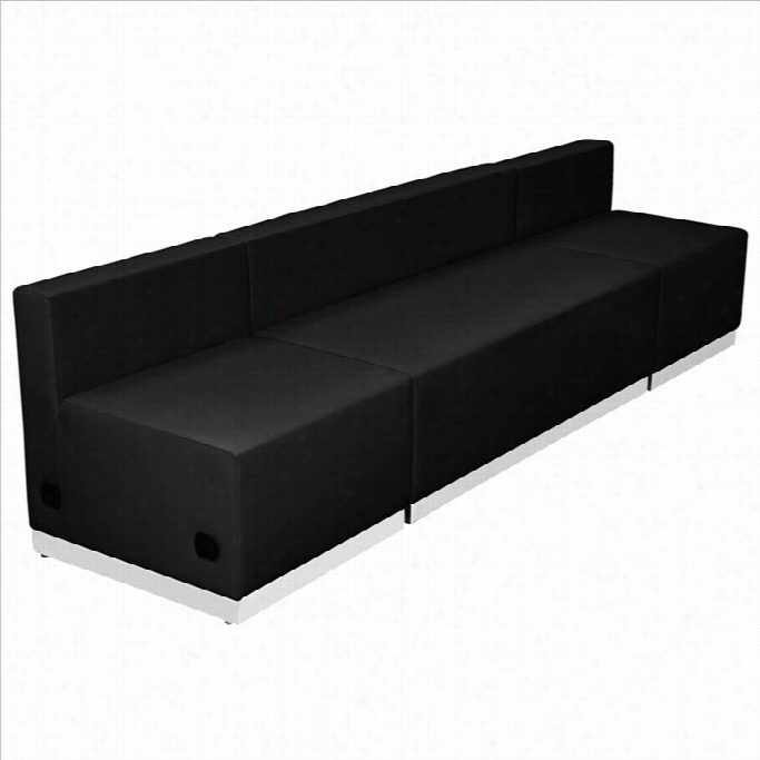 Flash Furniture Hercules Alon 3 Piece Reception Seating Ni Black