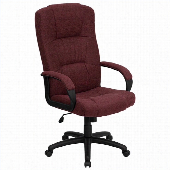 Flash Furnitur High Back  Ofdice Chair In Burgundy