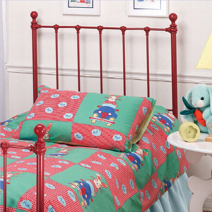 Hillsdale Molly Twin Metal Headboard In Red