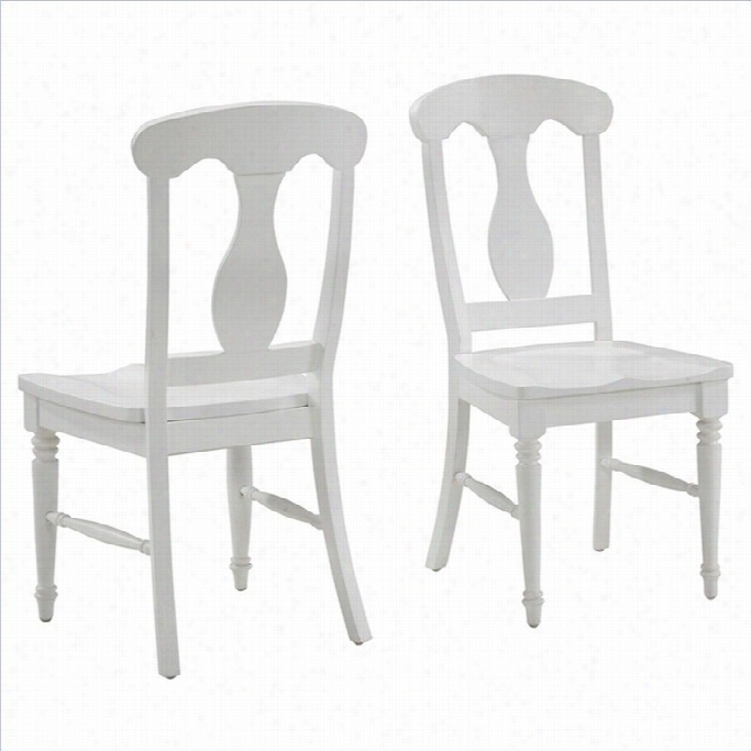 Home Sty Lees Bermuda Dining Chair In Brushed White (seet Of 2)