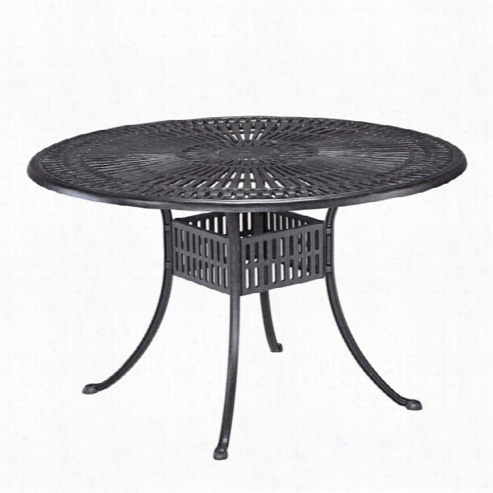 Home Styles  Largo 48 Round Patio Dining Table In Charcoal