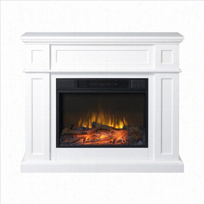 Homestar 41 Wide Electrric Fireplace Mantel In White