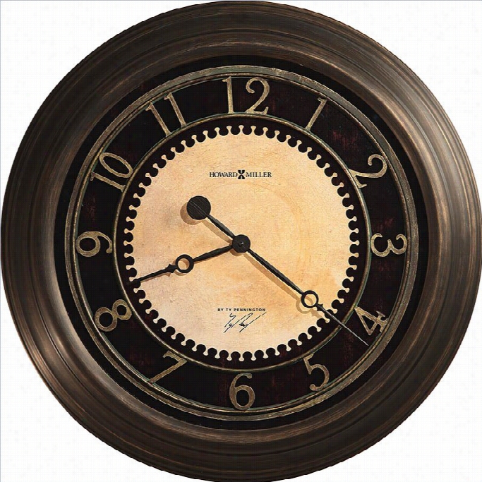 Howard Miller Chadwick Gallery Clock In Antique Brushed Brass