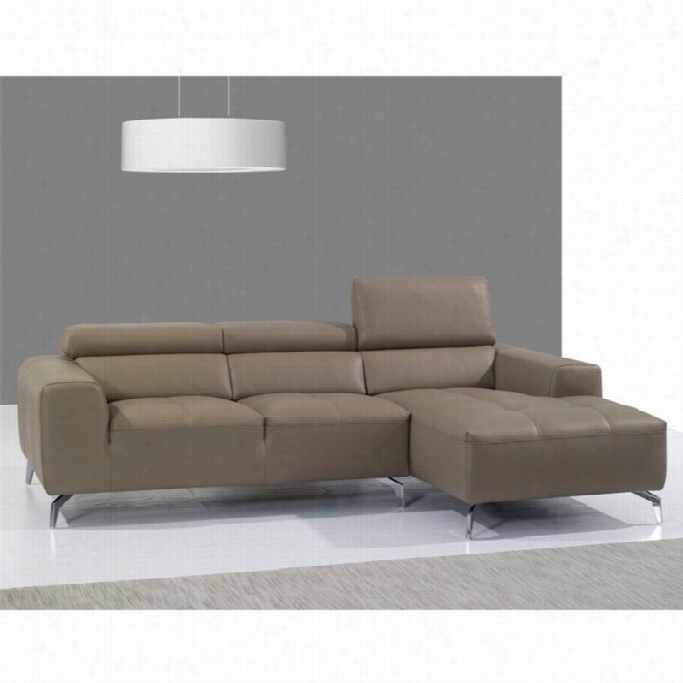 J&m Furniture A978b Leathef Right Sectional In Burlywood