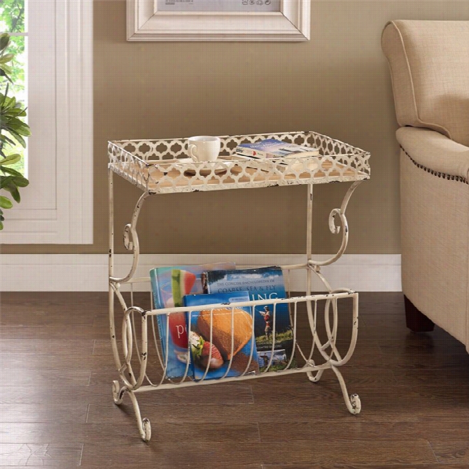 Linon Rectangular End Table In Beige