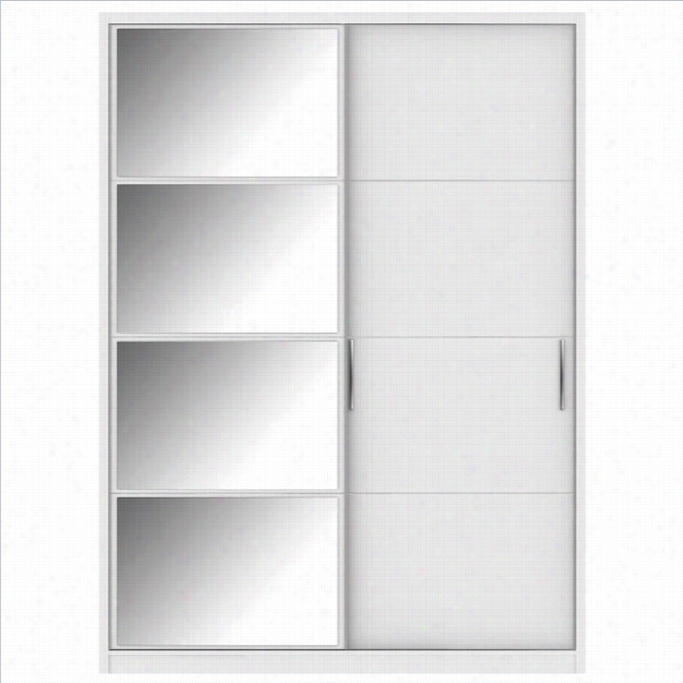 Manhattan Comfort Bellevue 2-doors Wardrobe In White Gloss