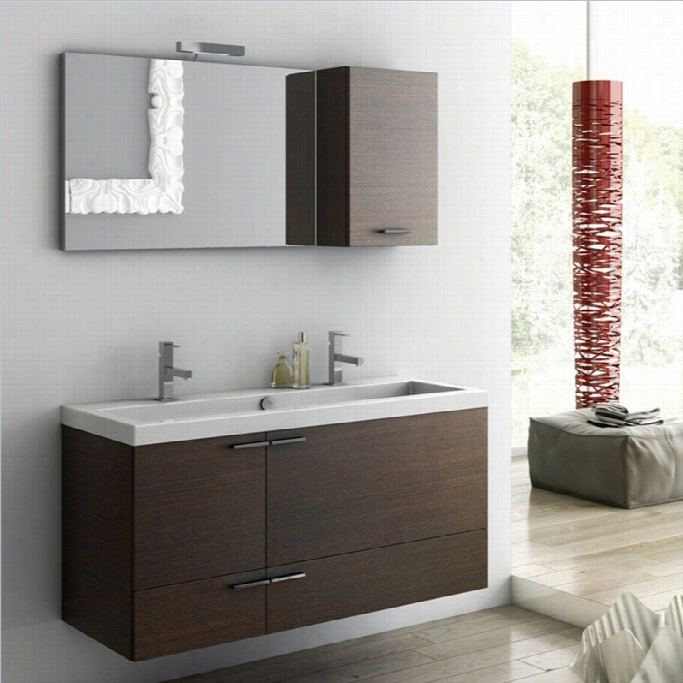 Namsek's New Space 47 Wall Mounted Bathroom Conceit Set In Wenge