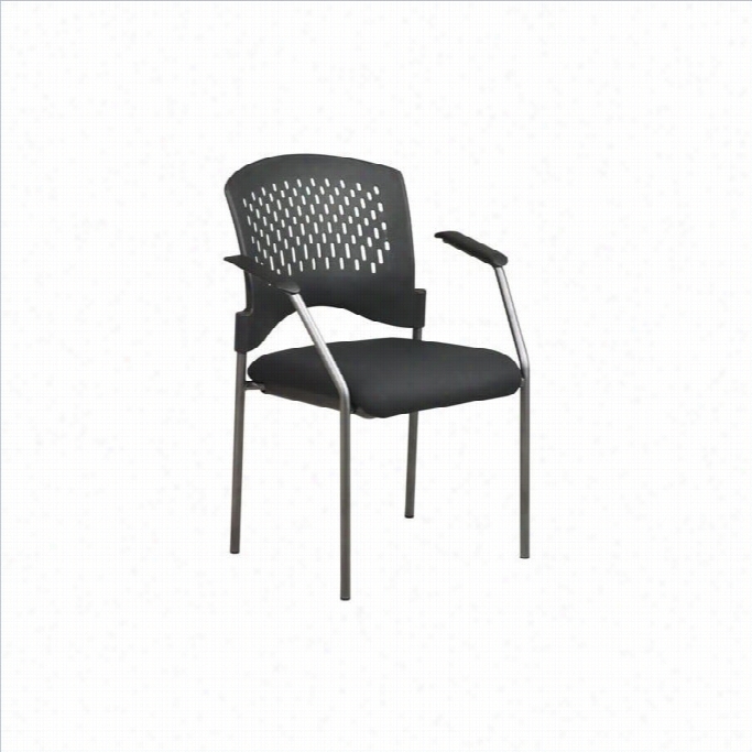 Office Star Guest Stackung Chair With Arms And Plastic Wrap Around Back