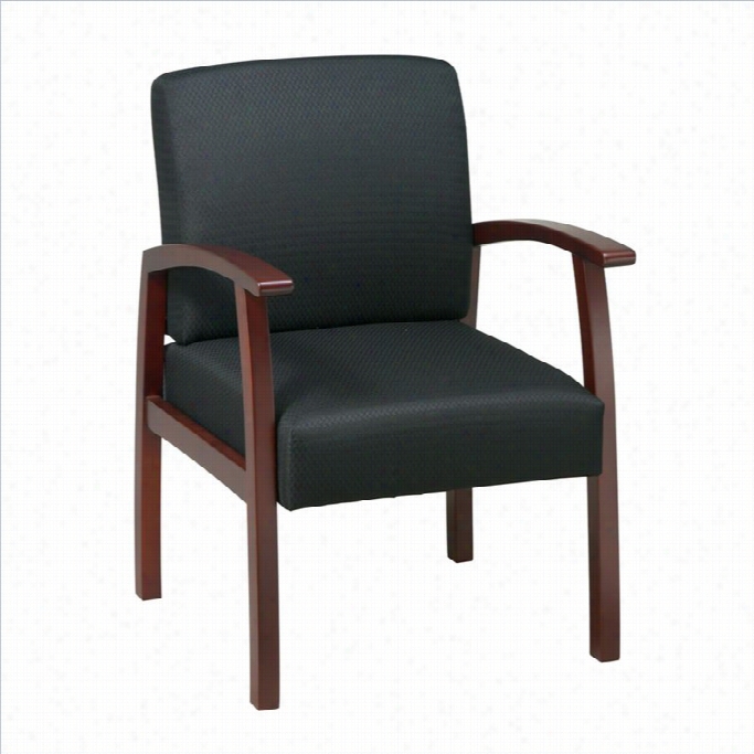 Office Star Wd Deluxe Guest Chair In Cherry Finih