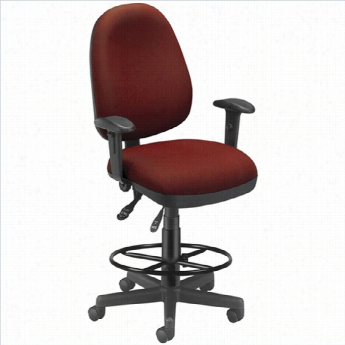 O Fm 6 Fuunction Executive Task Draftingchair With Drafting Kit In Wine