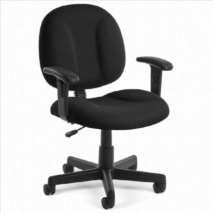 Ofm Superoffice Chair With Arms In Black