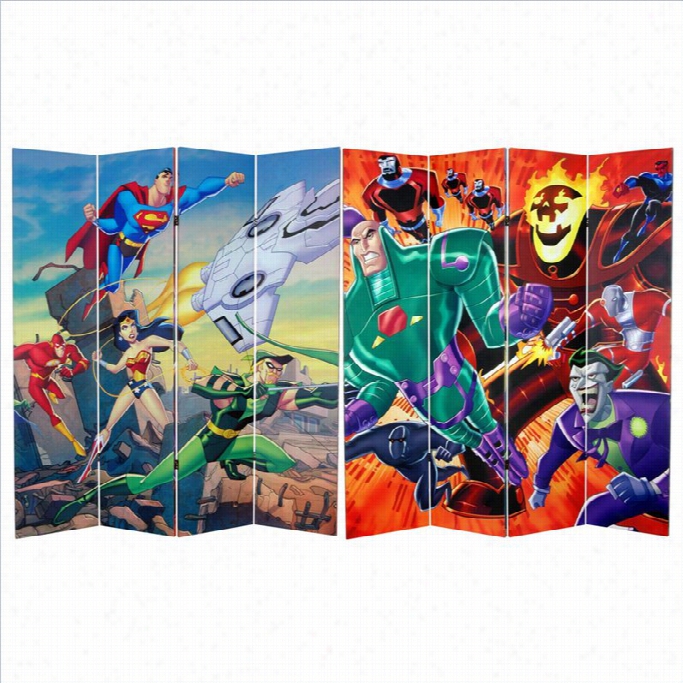 Oriental Do Uble Sided Justice League Canvas Room Divoder