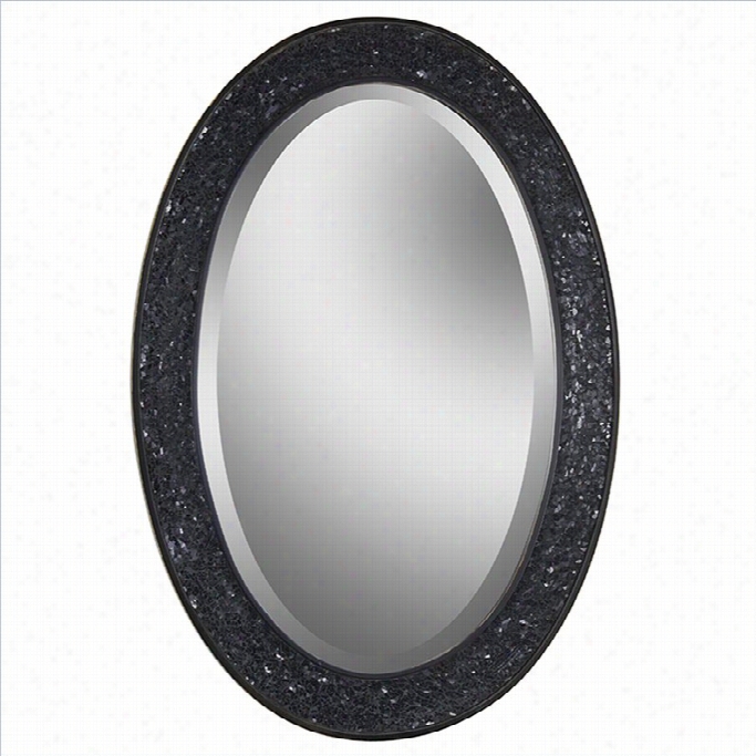 Rnewi Lhadmony Oval Mirror In Black