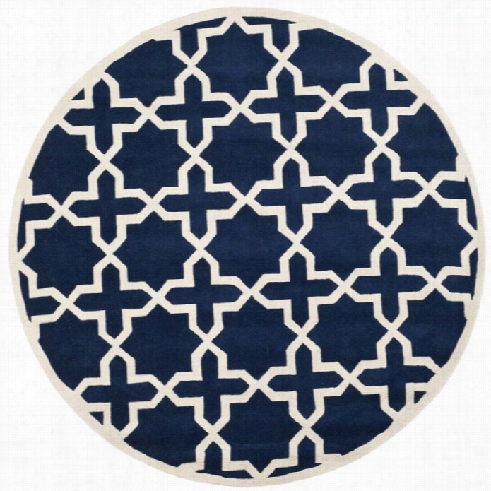 Safavieh Chatham Dark Blue Contemporary Rug - Round 7'