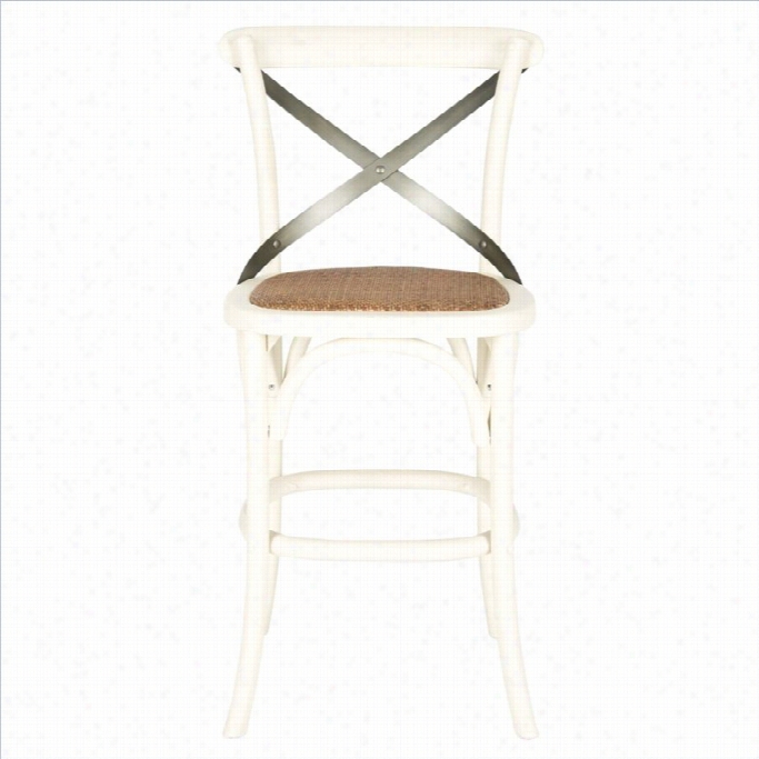 Safavieh Eleanor Oak Wood 24 Counterstool In Ivory