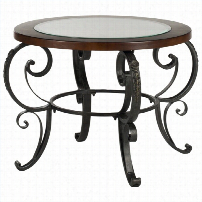 Safavieh  Linda Birch And Iron Side Table In Dark Brwon