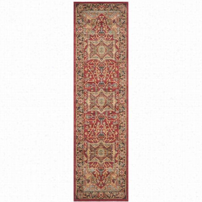 Safavi Eh Mahal Natural Traditional Rug - 2'2 X 8'