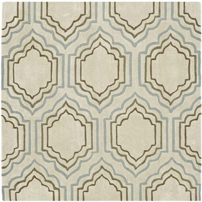 Safvaieh Modern Art Beige Contemporary Rug - Square 5'