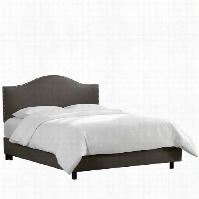 Skyline Nail Button Bed In Cindersmok E-twin