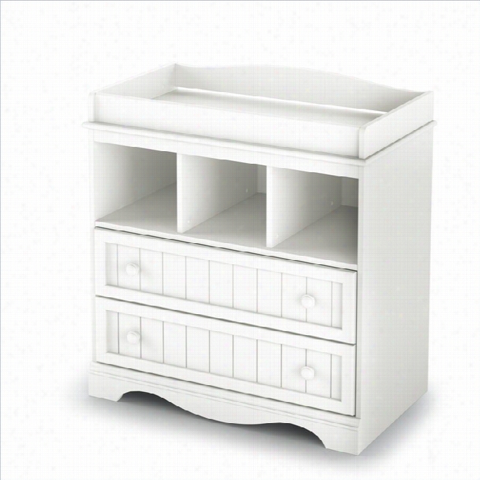 South Shore Handver Changing Table In White Finish