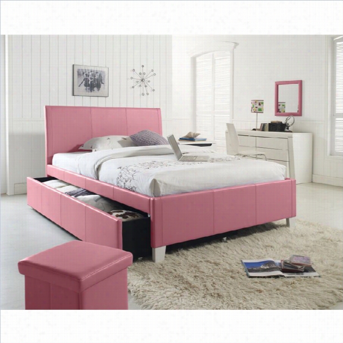 Standard Furnituee Fantasia Bed With Trundle In Pink